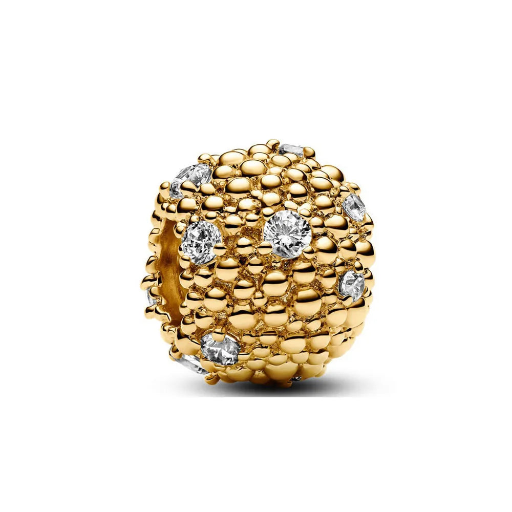 Gold Color Key Lock Cactus Pendant Bead for DIY European 925 Sterling Silver Bracelet and Necklace Jewelry for Women