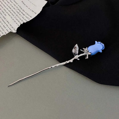 Elegant Vintage Rose Metal Hair Sticks with Sword and Snake Design for Women