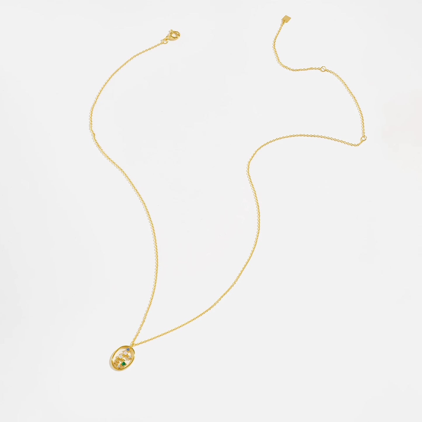 Vewant Women's 925 Sterling Silver Gold Constellation Pendant Necklace with Snake Chain