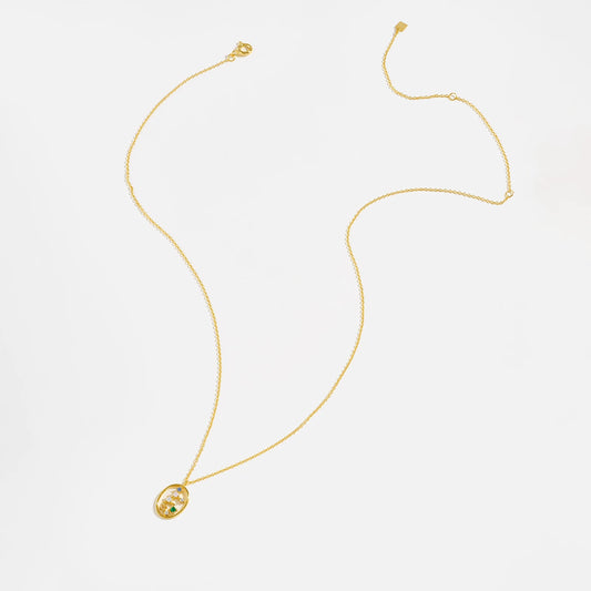 Vewant Women's 925 Sterling Silver Gold Constellation Pendant Necklace with Snake Chain