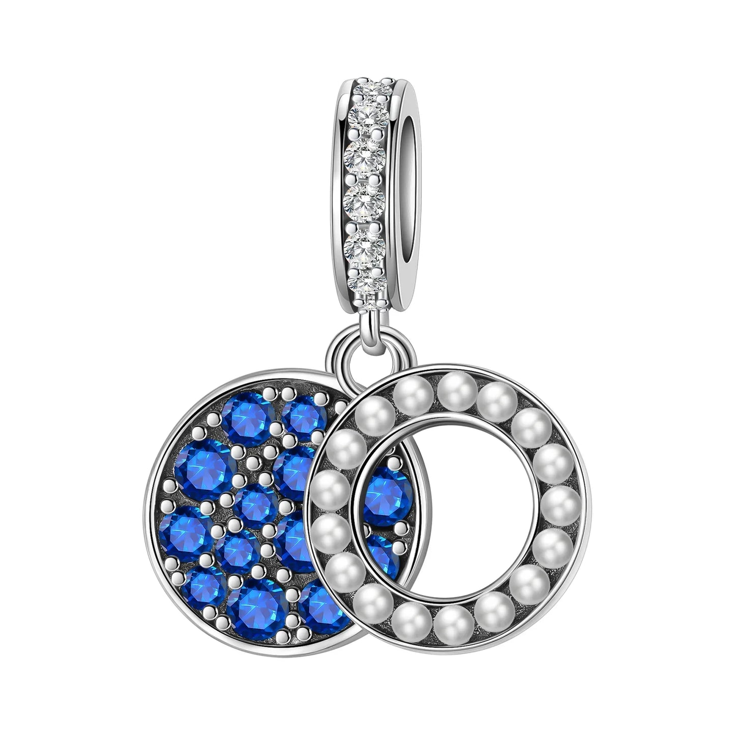 Original 925 Sterling Silver Blue Zircon Space Charms Aircraft Planet Astronaut Beads for DIY Necklace and Bracelet Jewelry Gift