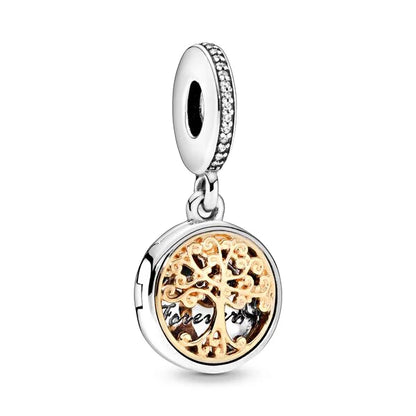 925 Sterling Silver Loving Grandma Family Tree Charm