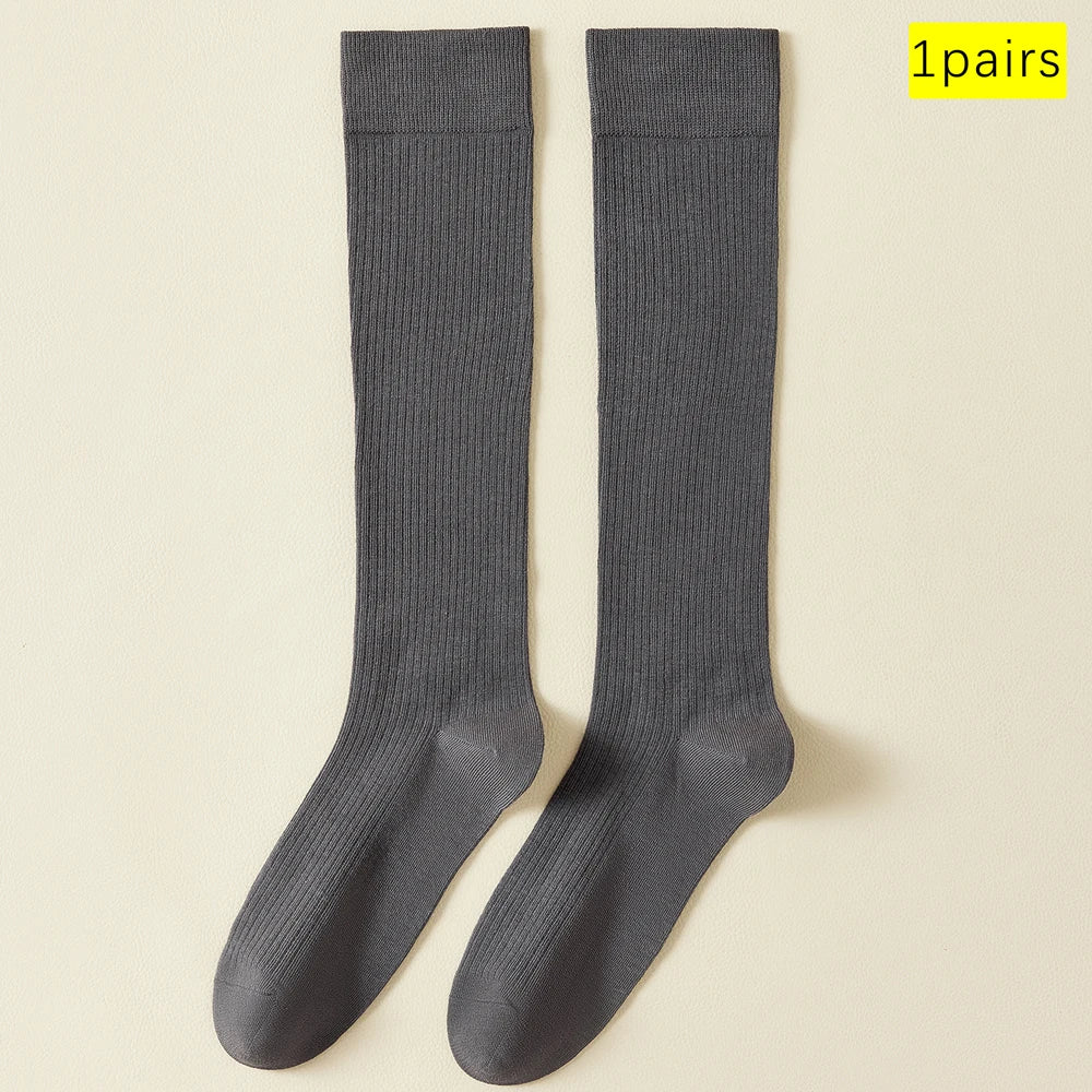 Lightweight Stackable Seamless Cotton Blend Mid Calf Socks