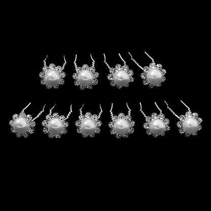 Elegant Pearl Beaded Hairpin Set for Wedding and Fashion Styling