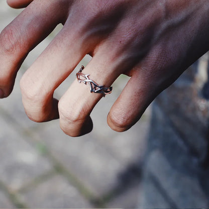 Vintage Style Couples' Rings with Branches and Thorns Design