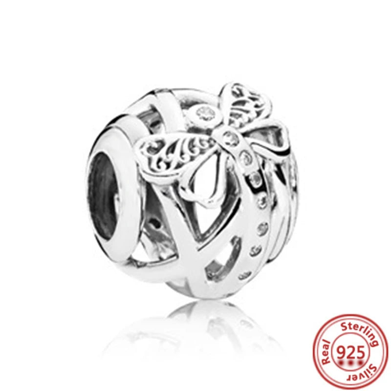 Cute Animal Family Charm Beads for DIY Silver Bracelet Jewelry Making Y412