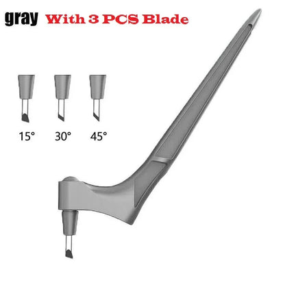 CraftPro 360° Rotating Cutting Pen - Durable Stainless Steel Blades for Effortless DIY Art Projects grey