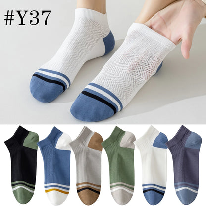 6 Pairs Mens Anti Odor Breathable Ankle Socks Cotton