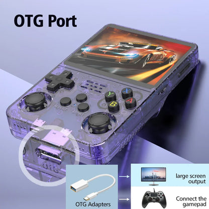 128GB Open Source R36S Retro Handheld Game Console Linux 3.5 Inch IPS Pocket Portable Player With 15000 Preloaded Games