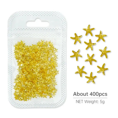 Resin Filling Metal Rivet Moon Stars Nail Art Decorations Mixed Beach Ocean Style Jewelry DIY Charms 5g-HYLD-9