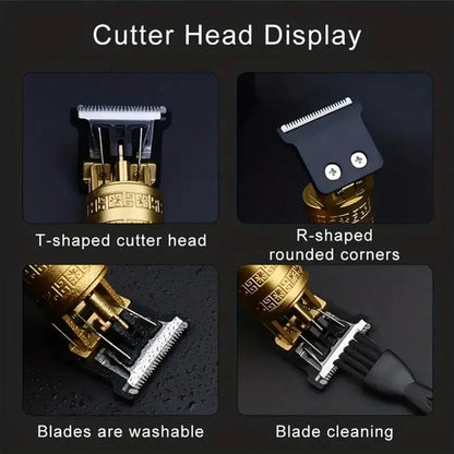 Vintage T9 Hair Clippers for Men Electric Beard Trimmer Kit with Long Battery Life