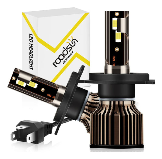 High-Performance LED Headlights 200W Turbo Lamp 6000K Bright White Car Lights