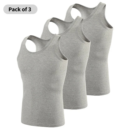 1/3 Pack Four Seasons Men's Cotton Joker Vest Casual Shirt 3pcs-01hui