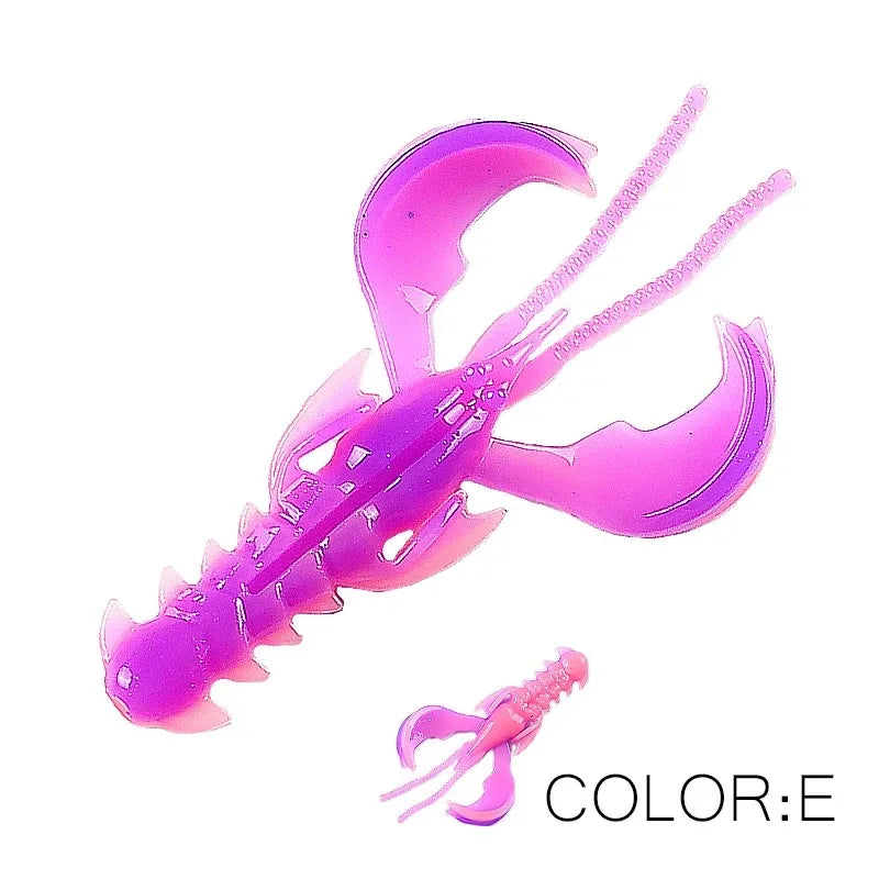 65mm 10pcs Lobster Soft Lure Bionic Shrimp Fishing Bait E