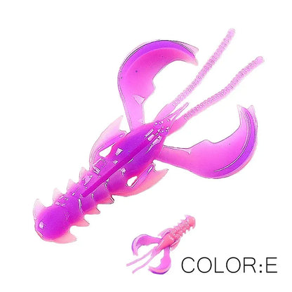65mm 10pcs Lobster Soft Lure Bionic Shrimp Fishing Bait E