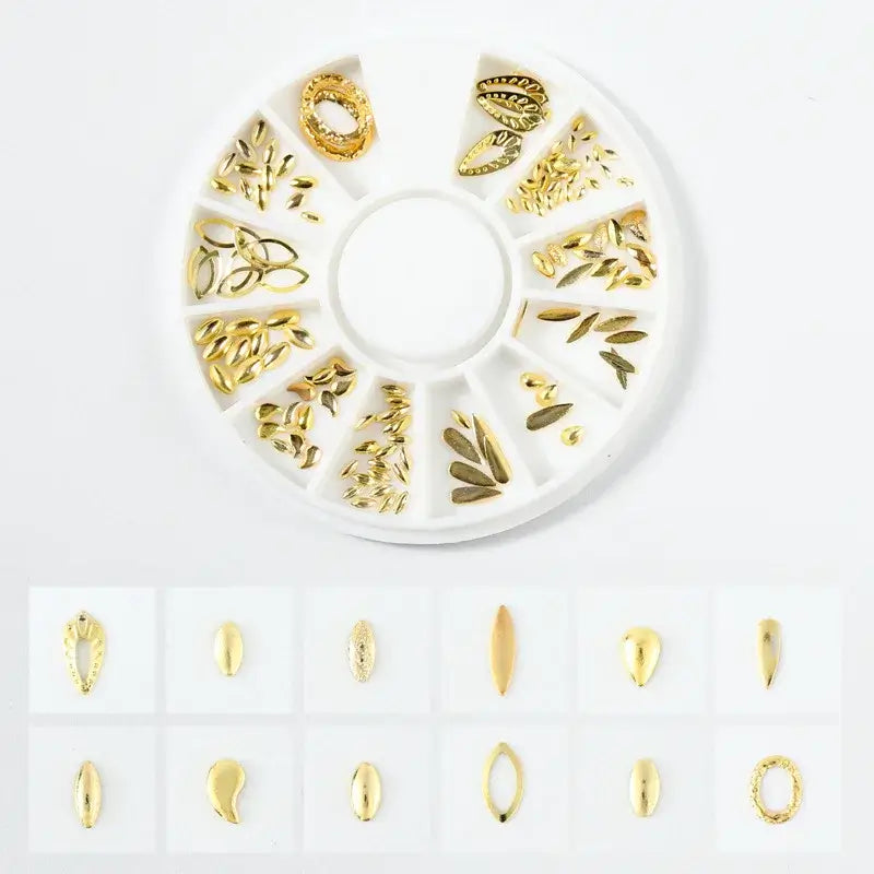 Resin Filling Metal Rivet Moon Stars Nail Art Decorations Mixed Beach Ocean Style Jewelry DIY Charms PP-XY-10