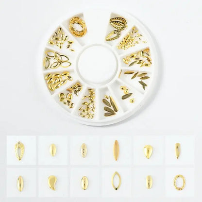 Resin Filling Metal Rivet Moon Stars Nail Art Decorations Mixed Beach Ocean Style Jewelry DIY Charms PP-XY-10