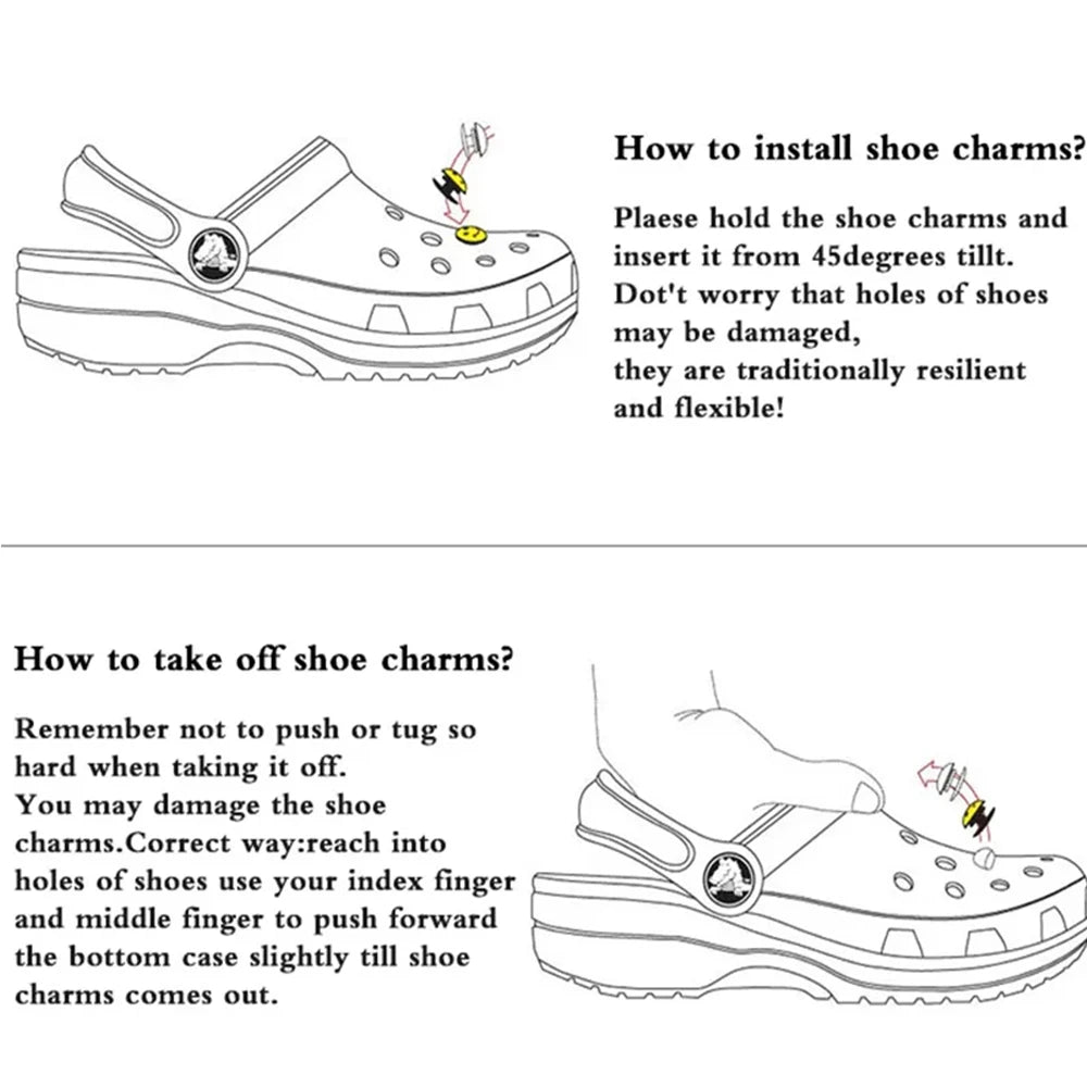 DIY 3D Cute Rainbow Bear Shoe Charms for Clogs Bag Slides and Sandals