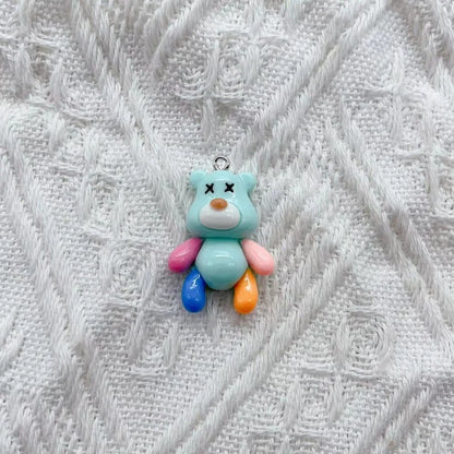 3D Resin Cartoon Bear Charms Set for DIY Jewelry Crafting