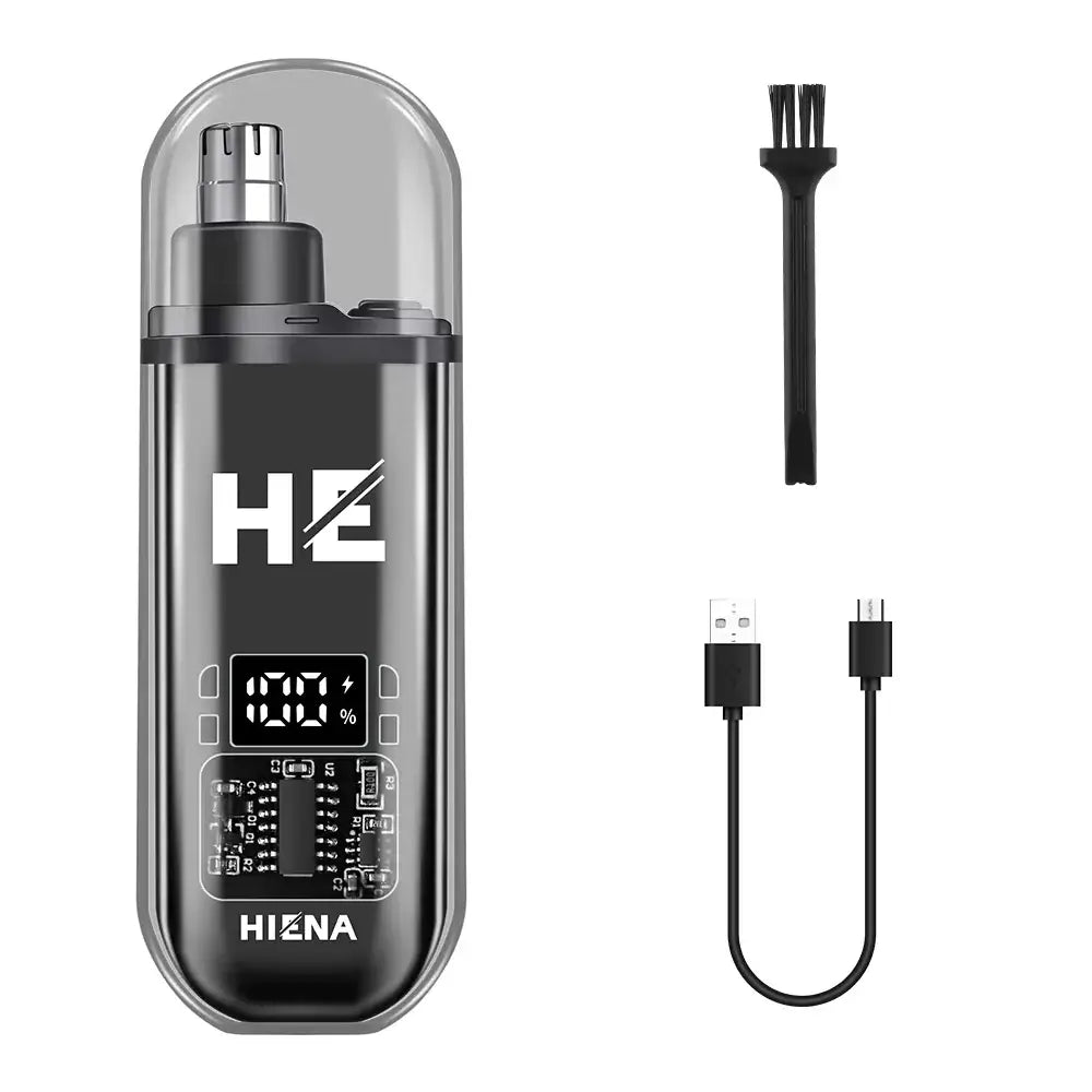 Portable Mini Nose Hair Trimmer Electric USB Rechargeable Black