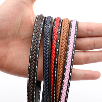 Vibrant Faux Leather Braided Cord for DIY Bracelets and Jewelry Making