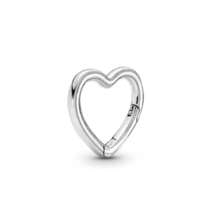 European 925 Sterling Silver Clover Green Heart Cross Pendant Charm Bead for Women Bracelet Necklace Jewelry