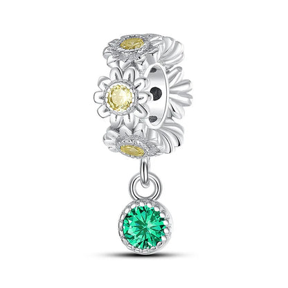 Sterling Silver Four-Leaf Clover Charm Bracelet for Women B2416diao