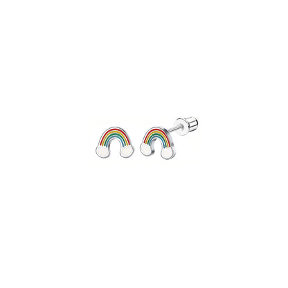 Charming Animal and Flower Stud Earrings Set for Girls with Secure Screw-Backs