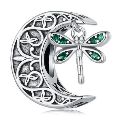Genuine 925 Sterling Silver Vintage Galaxy Round Charms Top Rated Openwork Beads for Authentic Bracelets SCC2605