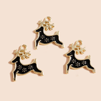 10 Pieces Mixed Cute Animal Charms Enamel Butterfly Cow Snail Cat Rabbit Deer Pendants for DIY Jewelry Making