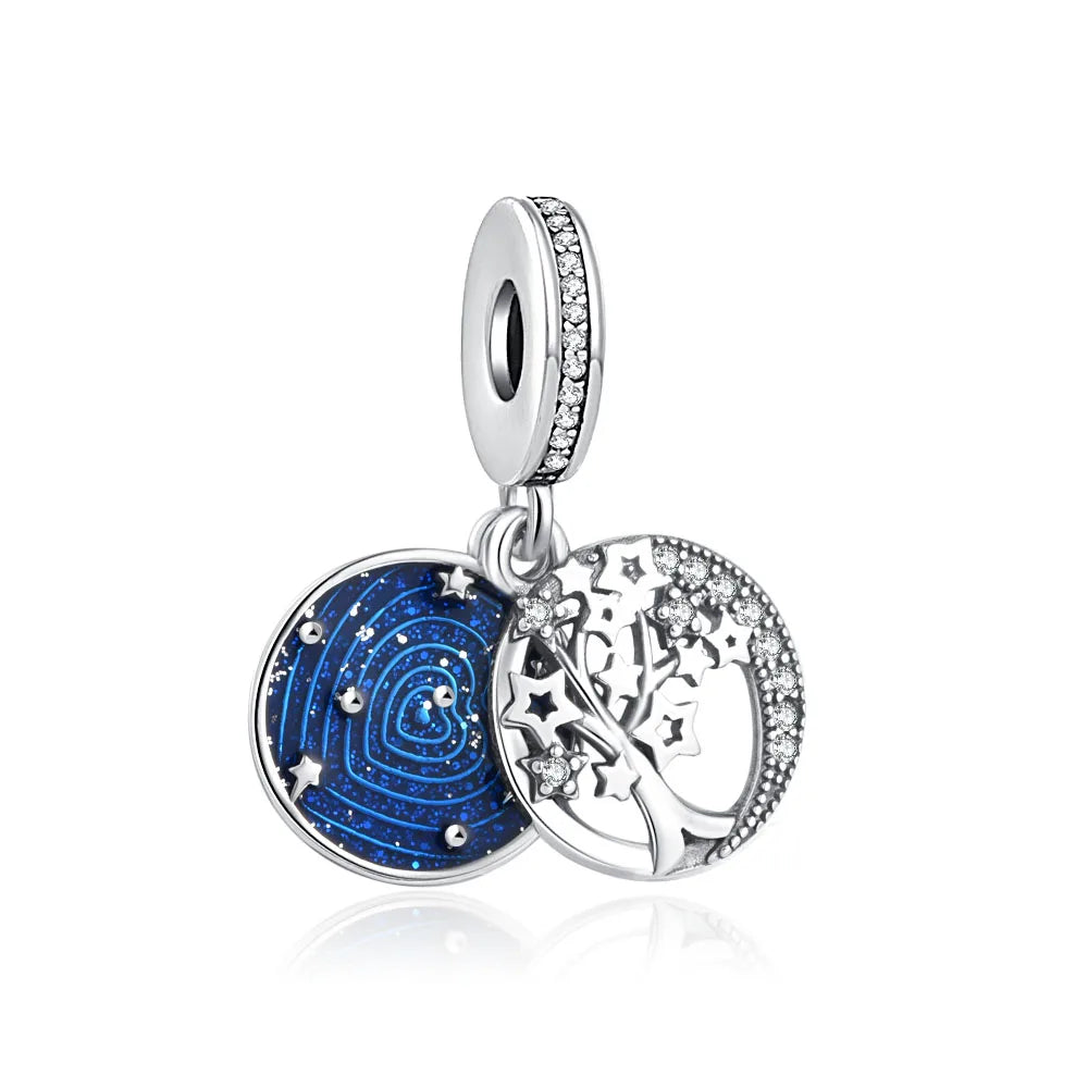 925 Sterling Silver Loving Grandma Family Tree Charm