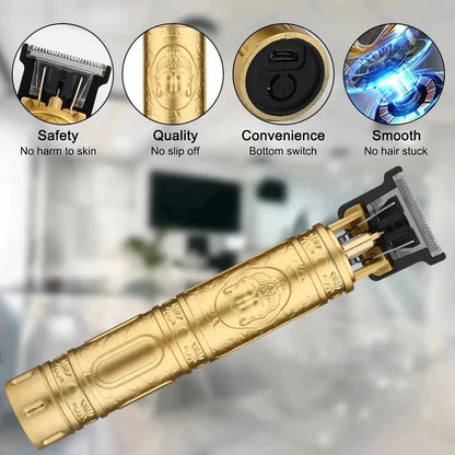 Portable Hair Cutting Machine T9 Vintage Trimmer USB Shaver