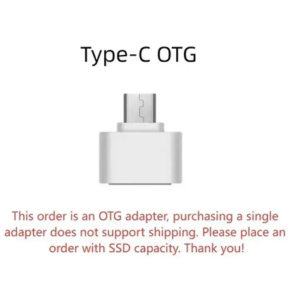 Portable High Speed SSD 128TB External Drive For Mac