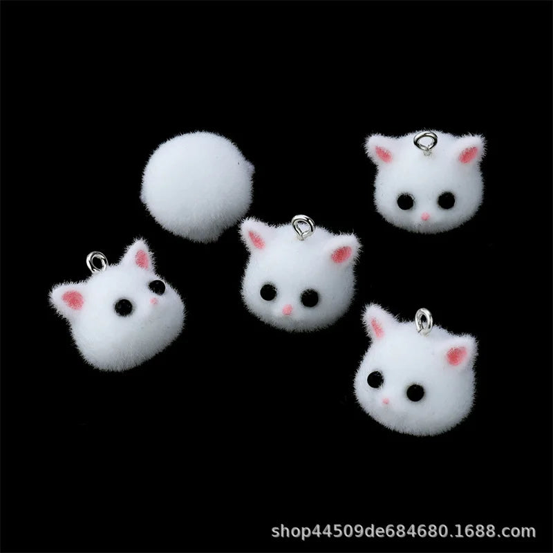 Charming Resin Cat Pendant Set for DIY Jewelry Creations