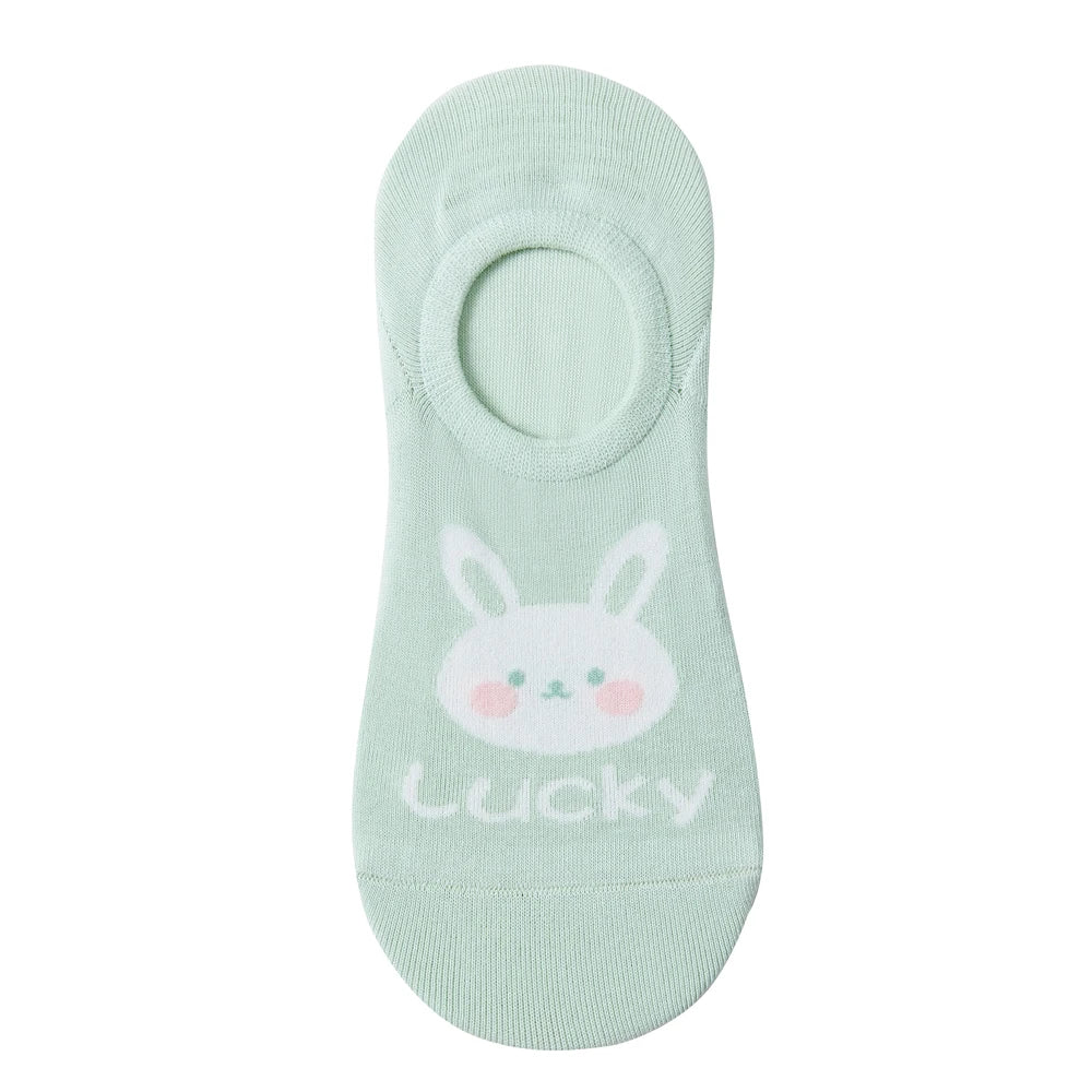 Women Kawaii Lucky Rabbit No Show Cotton Invisible Socks