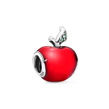 European 925 Sterling Silver Red Series DIY Charm Beads for Bracelet and Necklace Jewelry for Women