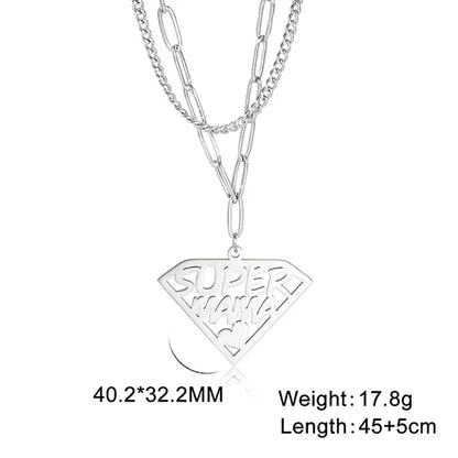 Cazador Sweet Love Heart Pendant Necklace for Women Stainless Steel Jewelry Mother's Day Gift 2025