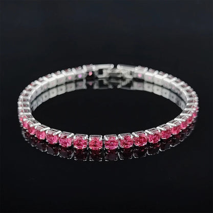 Elegant Sterling Silver CZ Tennis Bracelet for Women Wedding Fashion Jewelry
