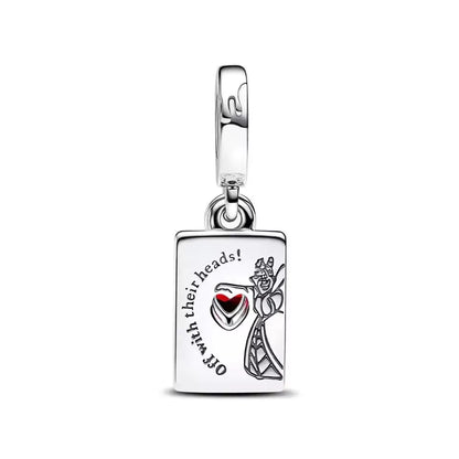 Queen Of Hearts Double Dangle Charm 925 Silver Bead