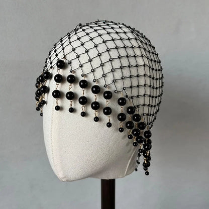 Handmade Pearl Tassel Wedding Headband Luxury Hairpiece