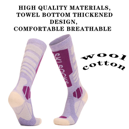 Women's Wool Ski Socks Thick Extra Warm Hiking Stockings
