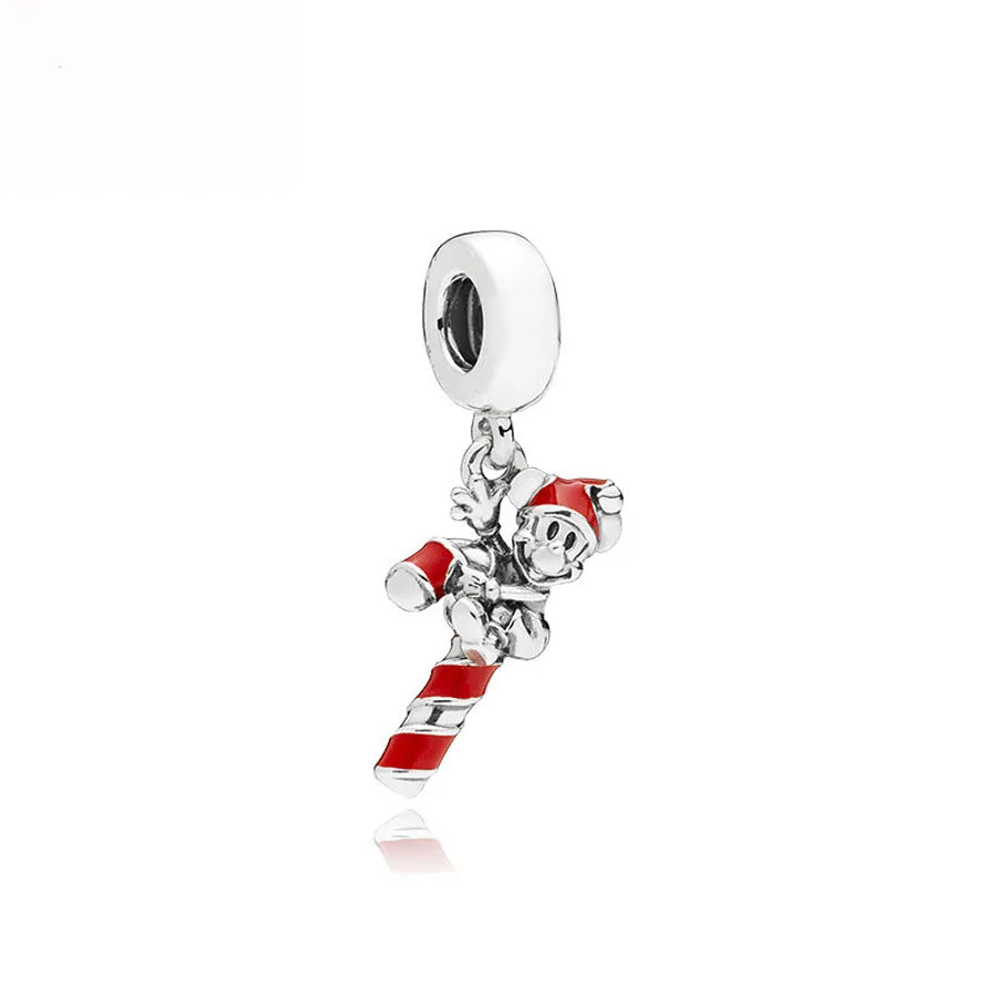 925 Silver Teddy Bear Beads and Mouse Pendant for European Original Bracelet DIY Exquisite Jewelry