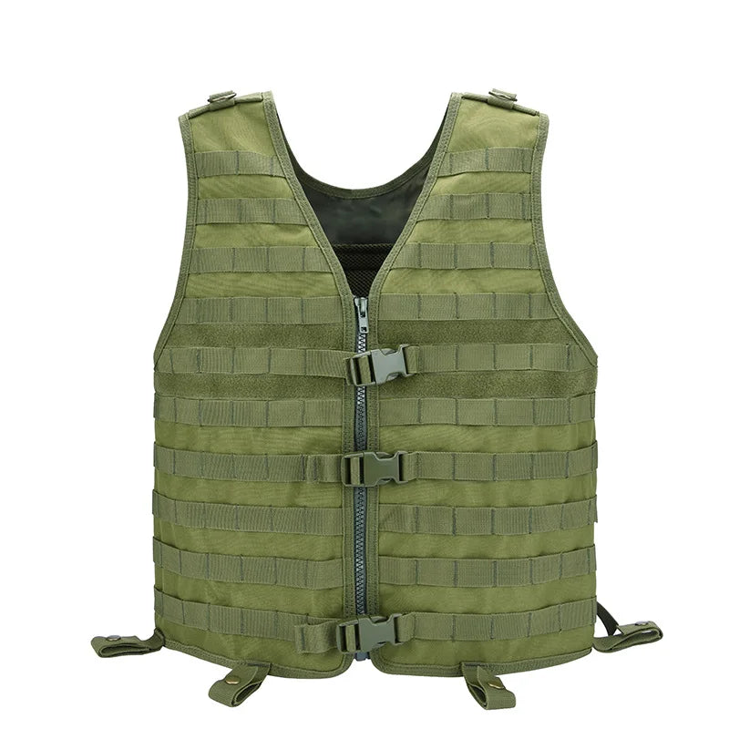 New Men's Molle Tactical Vest Hunting Gear with Hydration System green
