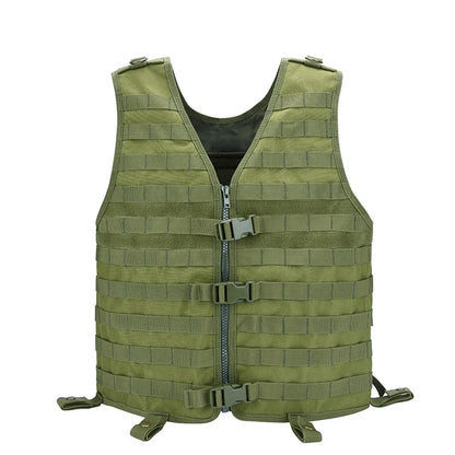 New Men's Molle Tactical Vest Hunting Gear with Hydration System green