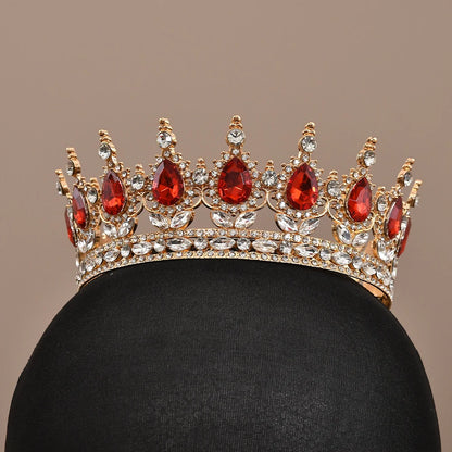 Baroque Crystal Princess Tiara Rhinestone Bridal Wedding Headdress