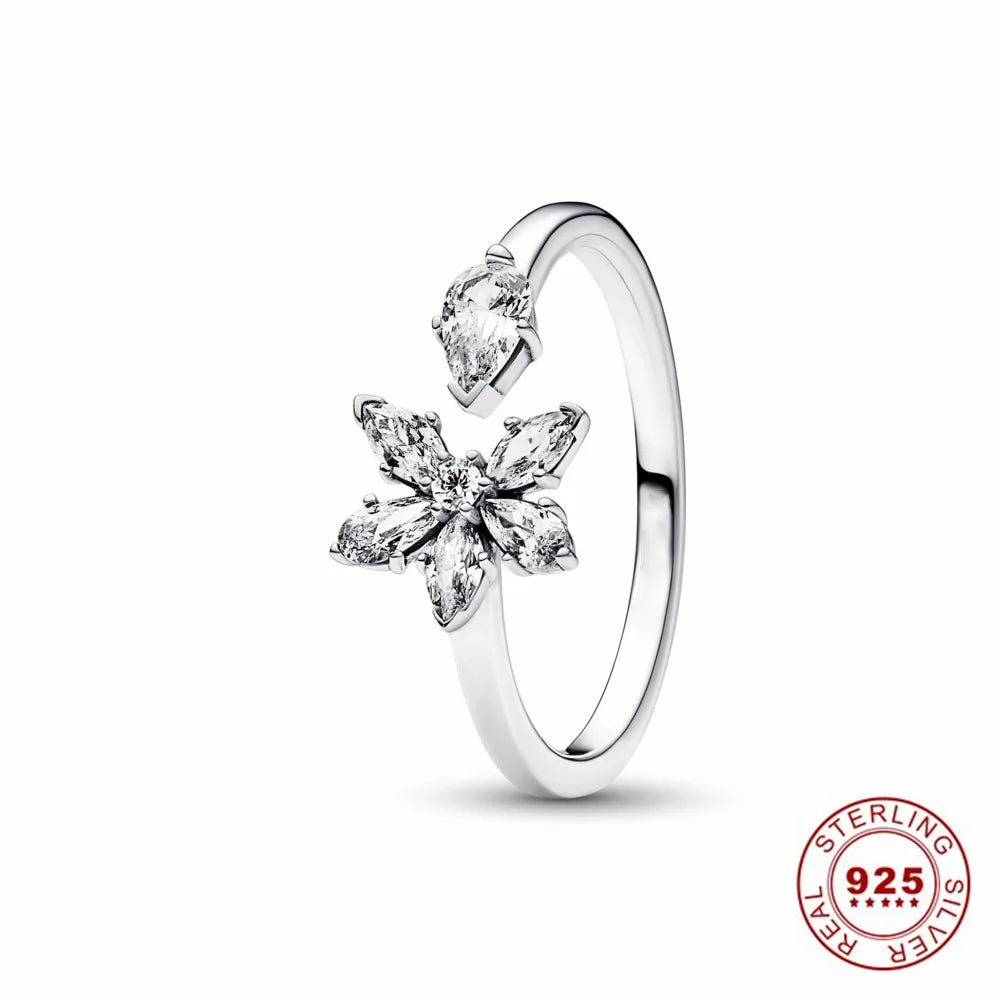 Hot Sale Original 925 Sterling Silver Tiara Heart Wedding Ring with Sun and Moon Design for Women PAR296