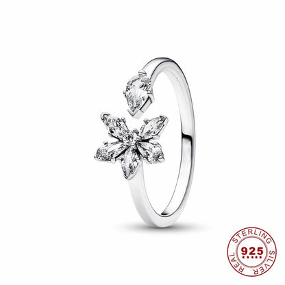 Hot Sale Original 925 Sterling Silver Tiara Heart Wedding Ring with Sun and Moon Design for Women PAR296