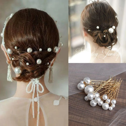 Elegant Pearl Bridal Hair Barrette Clip for Women