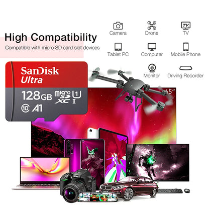Ultra MicroSD Memory Card 128GB 256GB 512GB A1 Class 10 High Speed Flash Card for Phones Tablets and Digital Devices