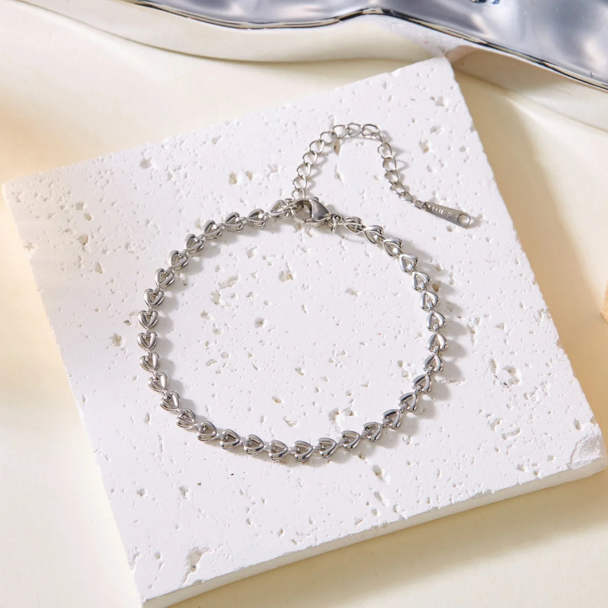 Stainless Steel Hollow Love Heart Bracelets for Men and Women Adjustable Minimalist Bangles Romantic Party Jewelry